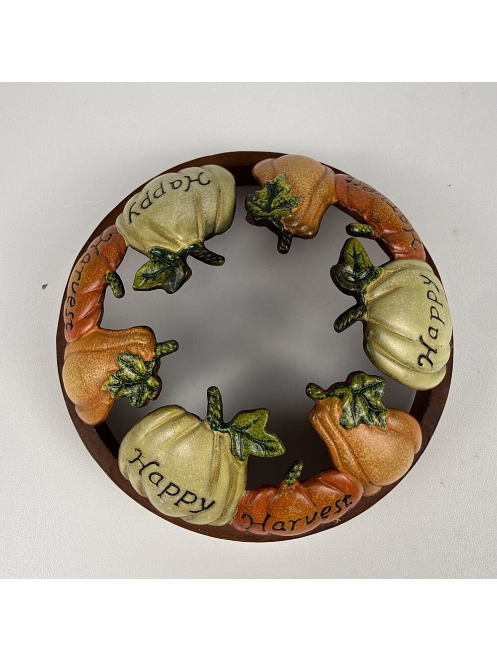 Yankee Candle Happy Harvest Pumpkin Illuma-Lid Topper Fall Thanksgiving Metal